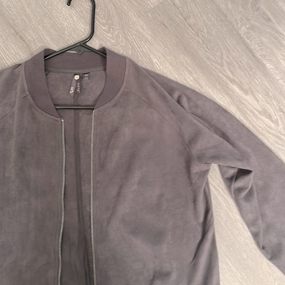 Suede bomber jacket